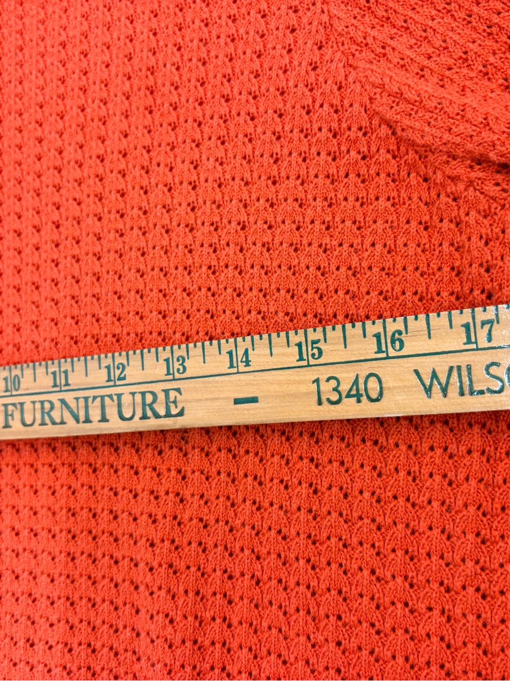 Vintage Lagenlook Boho Preppy Rusty Orange Knit with Puff Sleeves - Picture 4 of 5